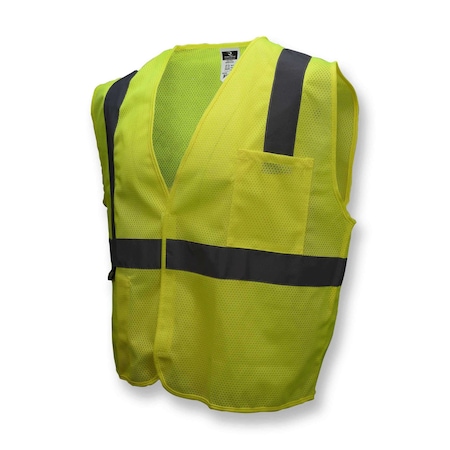 Radians Hi-Vis Economy Safety Vest L Class 2 U-Block Back, , Hook & Loop SV2GML