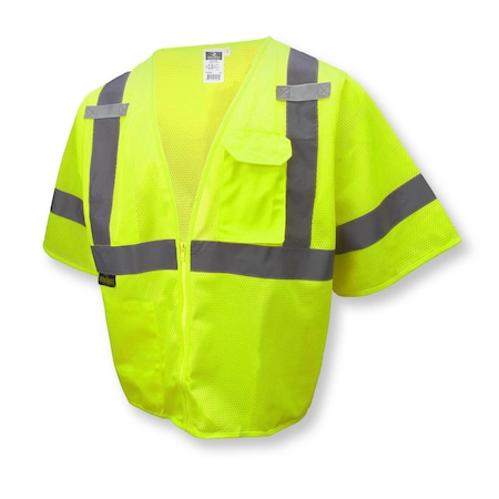 Radians Hi-Vis Economy Safety Vest 5XL Class 3 , Zipper SV3ZGM-4X/5X