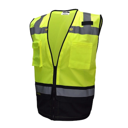Radians Radians SV59B Type R Class 2 Heavy Duty, Woven Polyester Twill / 100% Polyester Mesh, Hi-Vis Green SV59B-2ZGM-M