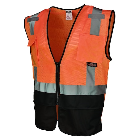 Radians Radians SV7B Surveyor Type R Class 2 Saf, 100% polyester mesh with solid pockets, Type R Class 2 SV7B-2ZOM-S/M