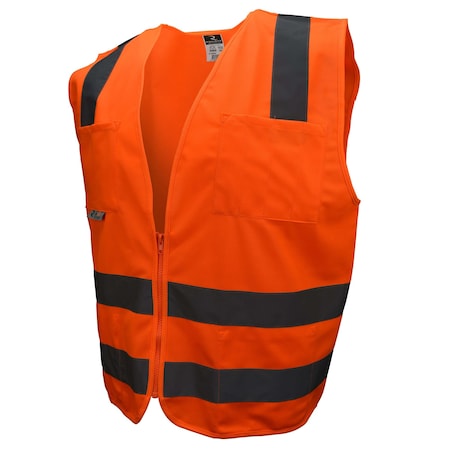 Radians Hi-Vis Safety Vest M Class 2 , Zipper 6 Pockets SV8OSM