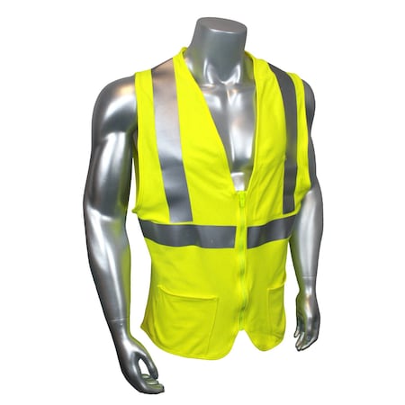 Radians Hi-Vis FR Safety Vest L Class 2 , Velcro 0 Pockets SV92J-2ZGS3P-L