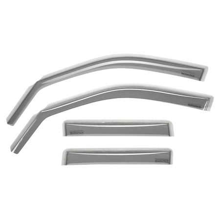 WEATHERTECH Frnt/Rear Side Window Deflectors, 72782 72782