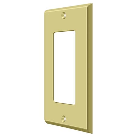 Deltana Single Rocker Switch Plate, Number of Gangs: 1 Solid Brass, Polished Brass Finish SWP4754U3