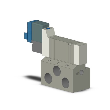 Smc Valve, 3000 Size, 5 Port, 2 Pstn, 24VDC, 1/8" SY3140-5LOU-01T