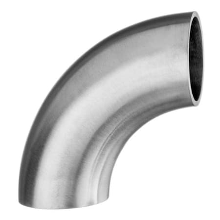 Usa Industrials Sanitary Fitting, Butt Weld, 304SS Polished, Short 90 Degree Elbow, 1/2" ZUSA-STF-BW-1