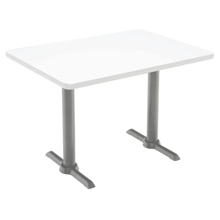 Kfi Rectangle 60 W, 30 L, 41 H, Laminate Top, Designer White T3060-B2065-SL-D354-38