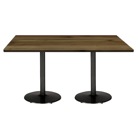 Kfi Rectangle 36 W, 72 L, 29 H T3672-B1922-BK-LFT-NA