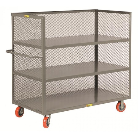 Little Giant Stock Cart, 12 ga. Steel, 3600 lb Load Capacity, 3 Shelves, 24-1/2" W, 57" H T324486PY