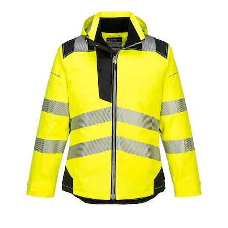 Portwest Hi-Vis Winter Jacket, 100% Polyester, Yellow/Black, 6XL T400