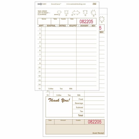 Ncc No Carbon 15 Line Gst Checks 2Pt, PK2000 T4997BK