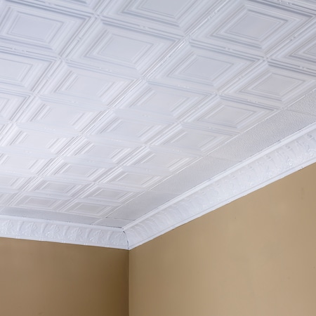 Great Lakes Tin Syracuse Ceiling Tile, 24 in W x 24 in L, 15/16 in Grid Size, 5 PK T5000