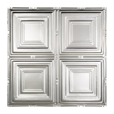 Great Lakes Tin Syracuse Ceiling Tile, 24 in W x 24 in L, 15/16 in Grid Size, 5 PK T5003