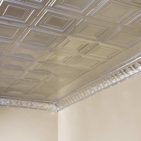 Great Lakes Tin Syracuse Ceiling Tile, 24 in W x 24 in L, 15/16 in Grid Size, 5 PK T5004