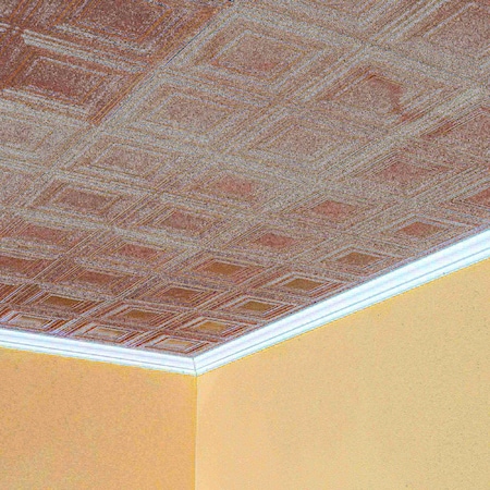 Great Lakes Tin Syracuse Ceiling Tile, 24 in W x 24 in L, 15/16 in Grid Size, 5 PK T5005