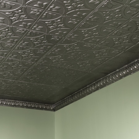 Great Lakes Tin Jamestown Ceiling Tile, 24 in W x 24 in L, 15/16 in Grid Size, 5 PK T5107