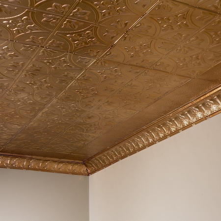 Great Lakes Tin Jamestown Ceiling Tile, 24 in W x 24 in L, 15/16 in Grid Size, 5 PK T5108