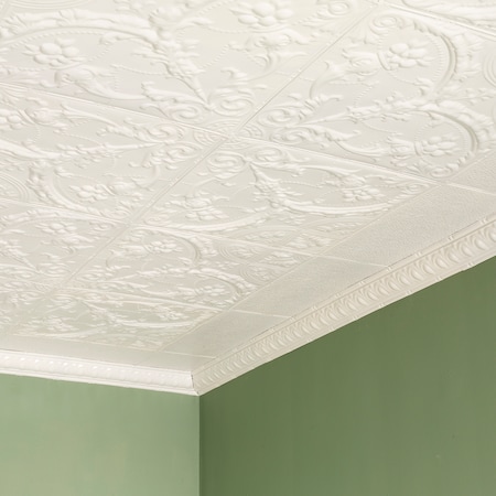 Great Lakes Tin Saginaw Ceiling Tile, 24 in W x 24 in L, 15/16 in Grid Size, 5 PK T5302