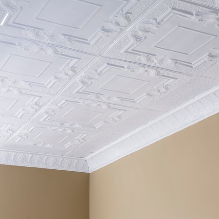 Great Lakes Tin Niagara Ceiling Tile, 24 in W x 24 in L, 15/16 in Grid Size, 5 PK T5401