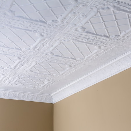 Great Lakes Tin Toledo Ceiling Tile, 24 in W x 24 in L, 15/16 in Grid Size, 5 PK T5501