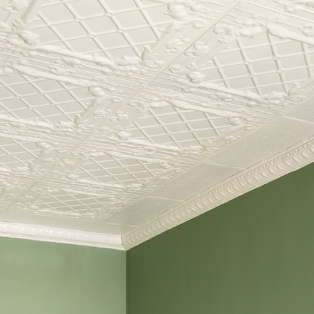 Great Lakes Tin Toledo Ceiling Tile, 24 in W x 24 in L, 15/16 in Grid Size, 5 PK T5502