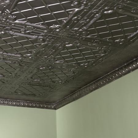 Great Lakes Tin Toledo Ceiling Tile, 24 in W x 24 in L, 15/16 in Grid Size, 5 PK T5507