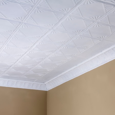 Great Lakes Tin Erie Ceiling Tile, 24 in W x 24 in L, 15/16 in Grid Size, 5 PK T5600
