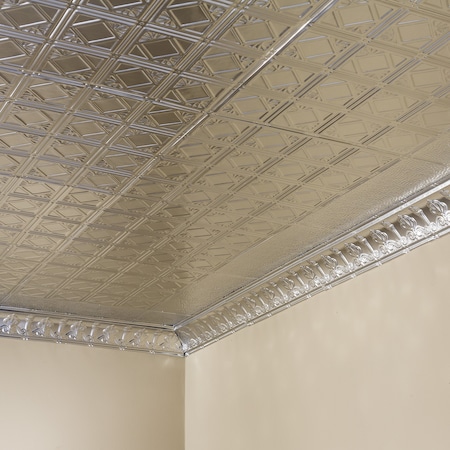 Great Lakes Tin Ludington Ceiling Tile, 24 in W x 24 in L, 15/16 in Grid Size, 5 PK T5704