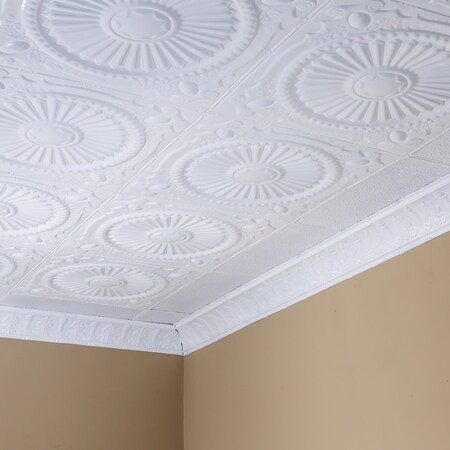 Great Lakes Tin Toronto Ceiling Tile, 24 in W x 24 in L, 15/16 in Grid Size, 5 PK T5900