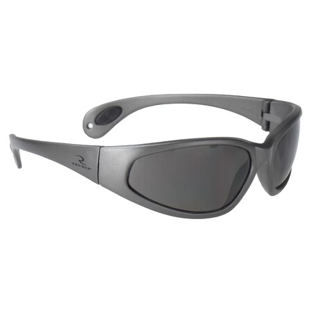 Radians Safety Glasses, Wraparound Smoke Polycarbonate Lens, Uncoated, 12PK T70-20D