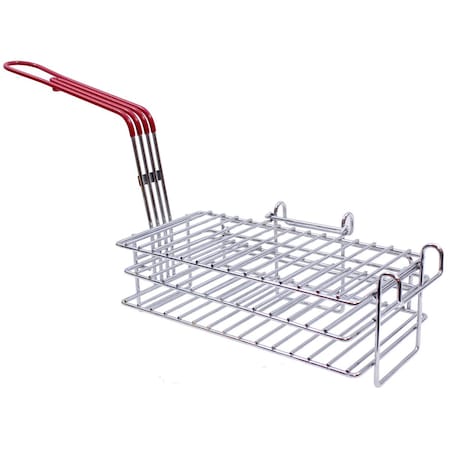 Tablecraft Burrito Fry Bskt, Nickel Pltd, Red Hndl TB1164