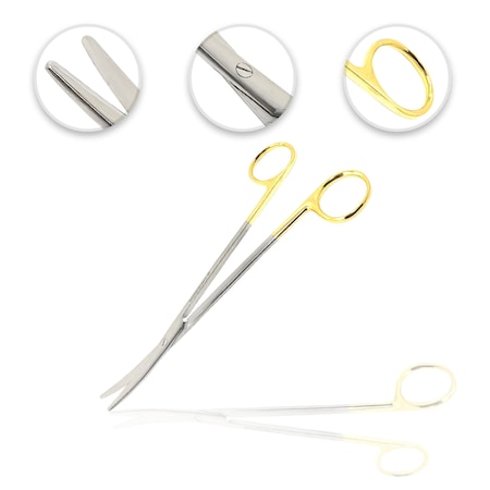 Cynamed Metzenbaum Scissors, 7", Cvd, TC CYZR-0168