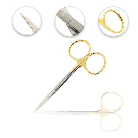 Cynamed Iris Micro Lab Scissors, 4.5", Str, TC CYZR-0169