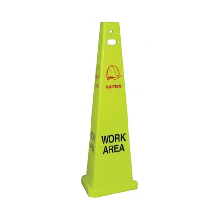 Nmc Floor Sign, Work Area, 40" Tall, 3/Cs TFS303