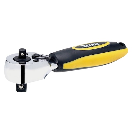 Titan Tool 1/4", 3/8" Drive 72 Geared Teeth Dual, Stubby Ratchet, Dual-Head, Stubby, 1/4" And 3/8" 12050