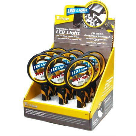 Titan Magnifying Glass, Lighted, 2.2x, 9 pcs. 15029-9
