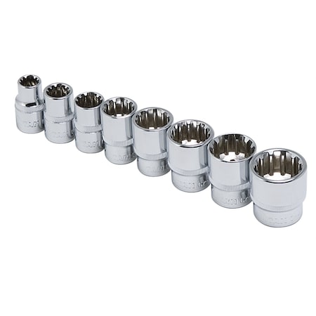 Titan Metric Spline Socket Set, 3/8" Dr, 8 pcs. 15202
