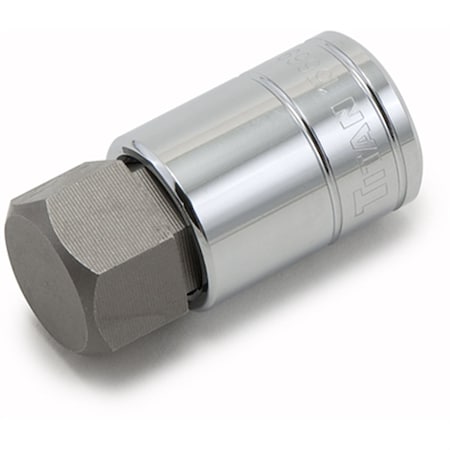 Titan Hex Bit Socket, 1/2" Drive, 1", Chrome 15670