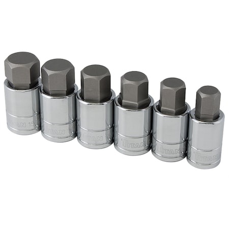 Titan 1/2" Drive Socket Set, SAE, 6 pcs 16156