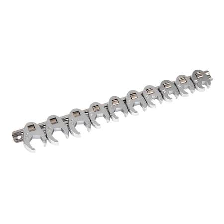 Titan Tool Flare Nut Crowsfoot Wrnch, 3/8"Dr, 10 pcs 17297