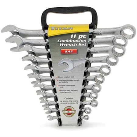 Titan Combo Wrench Set, 11 pcs., 1/4-7/8" 17327
