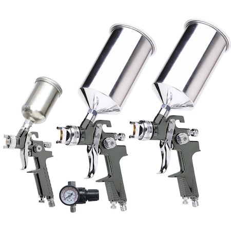Titan Hvlp Triple Set-Up Spray Gun Kit, 4 Piece TIT19220