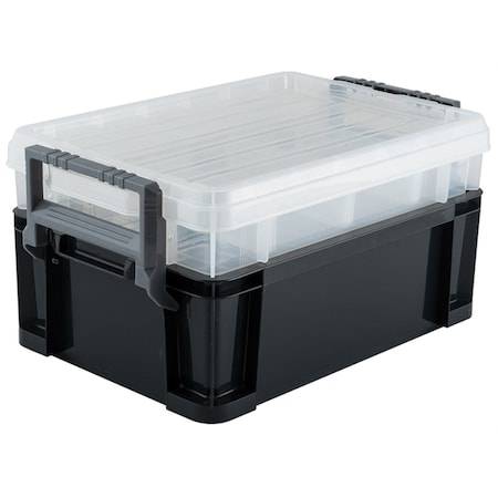 Titan Stackable Storage Tote, 22" 3-Way TIT21222