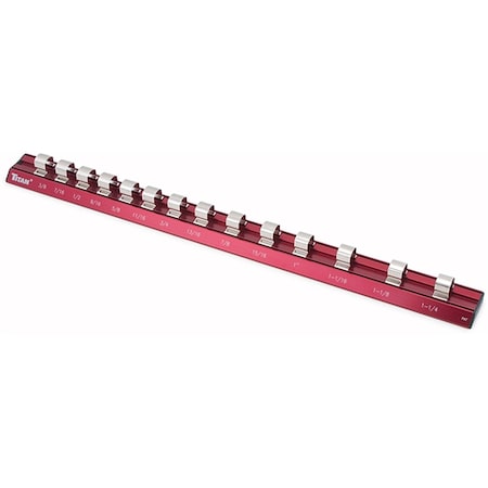 Titan Sae Magnetic Alum"um Socket Rail, 1/2" Drive TIT32097