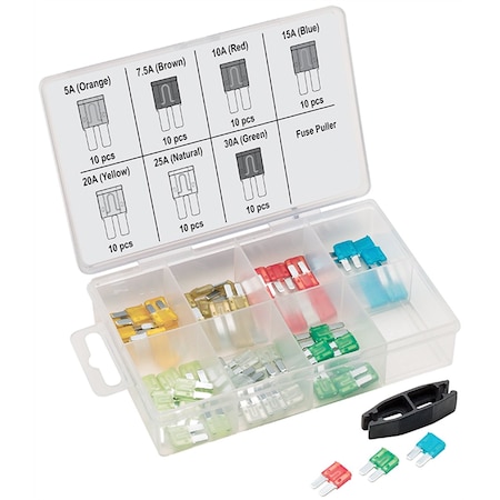 Titan Micro Fuse Kit, 71 Fuses Included, 5 to 30A, 32V AC 45231