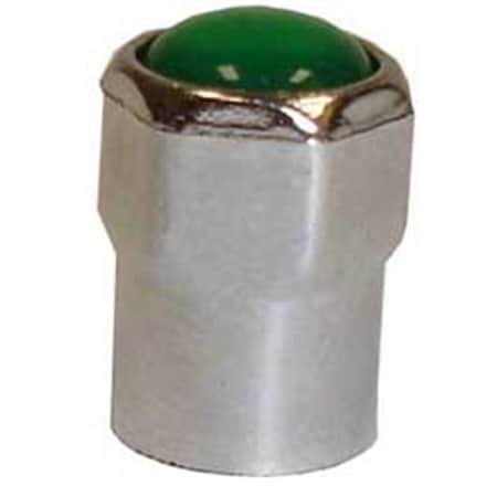 The Main Resource Chromed, Plastic Hex Cap, Green ID, 100/Box TMRTI111