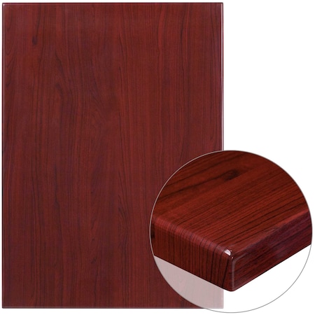 Flash Furniture Mahogany Resin Table Top, 30 x 42 TP-MAH-3042-GG