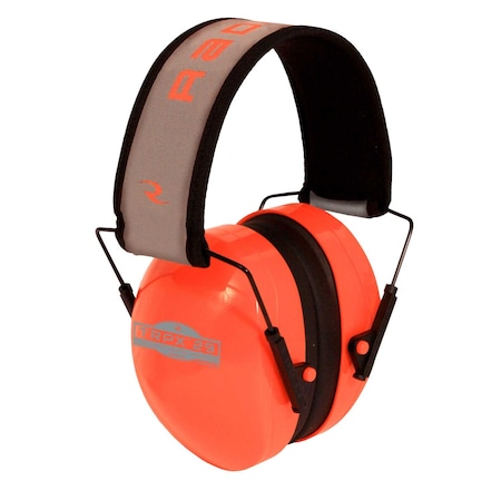 Radians TRPX Over-the-Head Ear Muffs, 29 dB NRR, Foldable, Hi-Vis Orange TR0HVO-BX