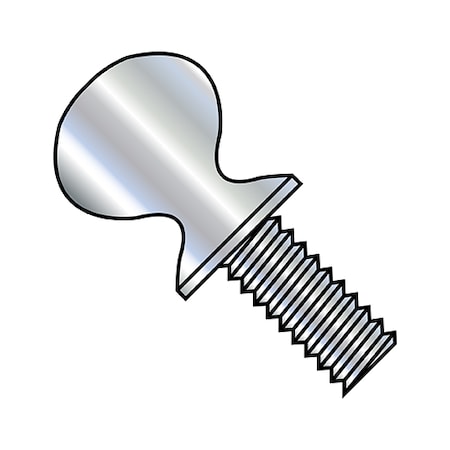 Zoro Select Thumb Screw, #10-32 Thread Size, Spade, Zinc Plated Carbon Steel, 1/2 in Lg, 1000 PK 1108TS