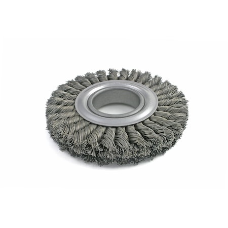 Brush Research TW1012 10" Dia. Knotted Wheel Brush, .0118 CS, 2" Arbor Hole, 2.250 Trim, 1.375 Face Width TW1012